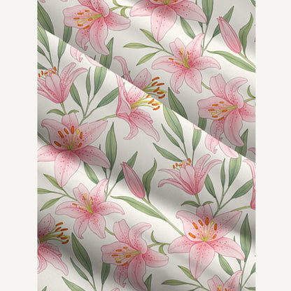 Garden Lily Printed Wide Straps Maxi Dress With Pockets