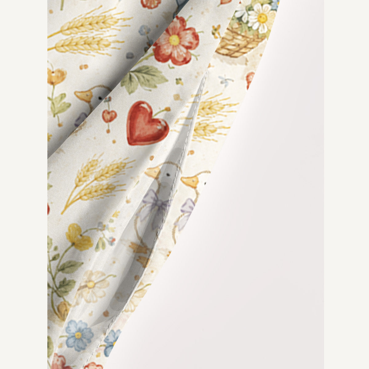 Rustic Duck Meadow Print Wide Straps Maxi Dress With Pockets