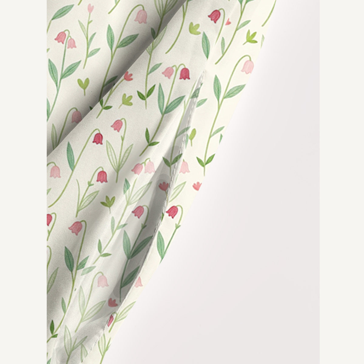 Pastel Tulip Garden Print Wide Straps Maxi Dress With Pockets