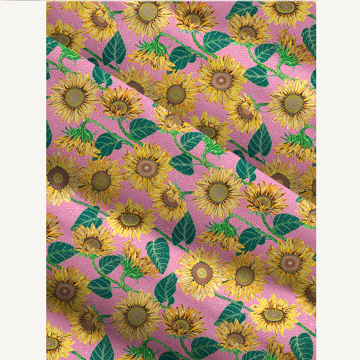 Vibrant Sunflower Floral Print Wide Straps Maxi Dress With Pockets