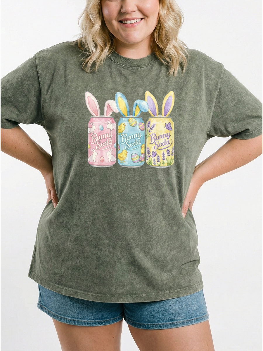 Vintage Easter Bunny Soda Washed T-Shirt