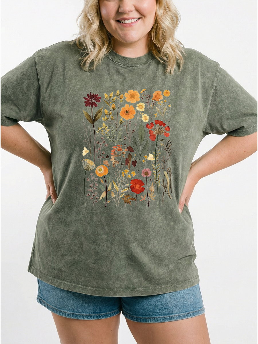 Vintage Flower Washed T-Shirt