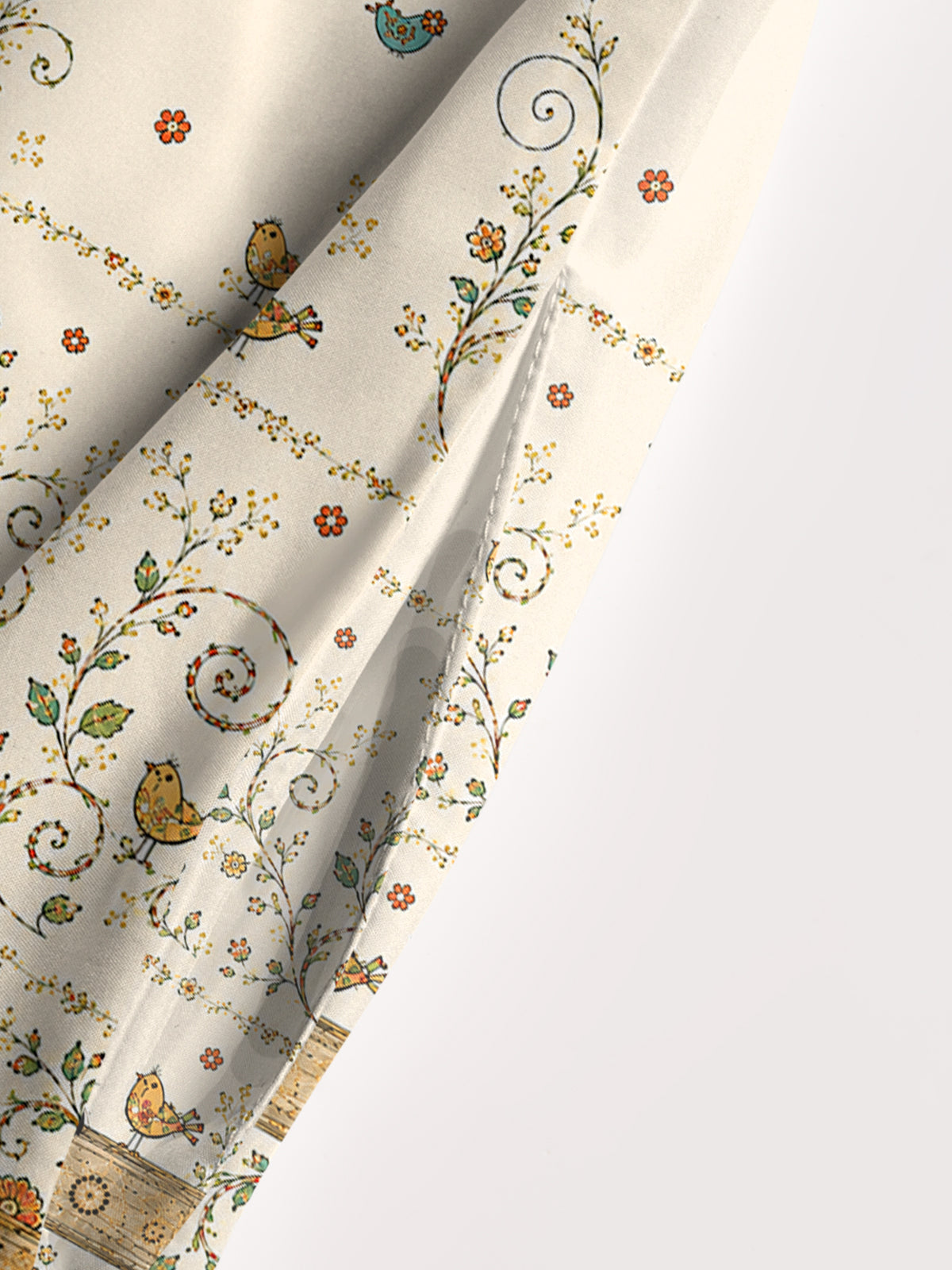 Whimsical Cat Garden Print Wide Straps Maxi Dress With Pockets