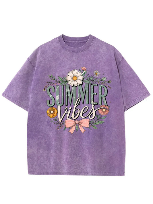 Vintage Summer Vibes Oversize Washed T-Shirt
