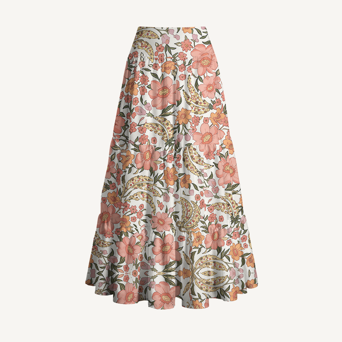 Amber Bloom Print Convertible Maxi Skirt & Strapless Dress