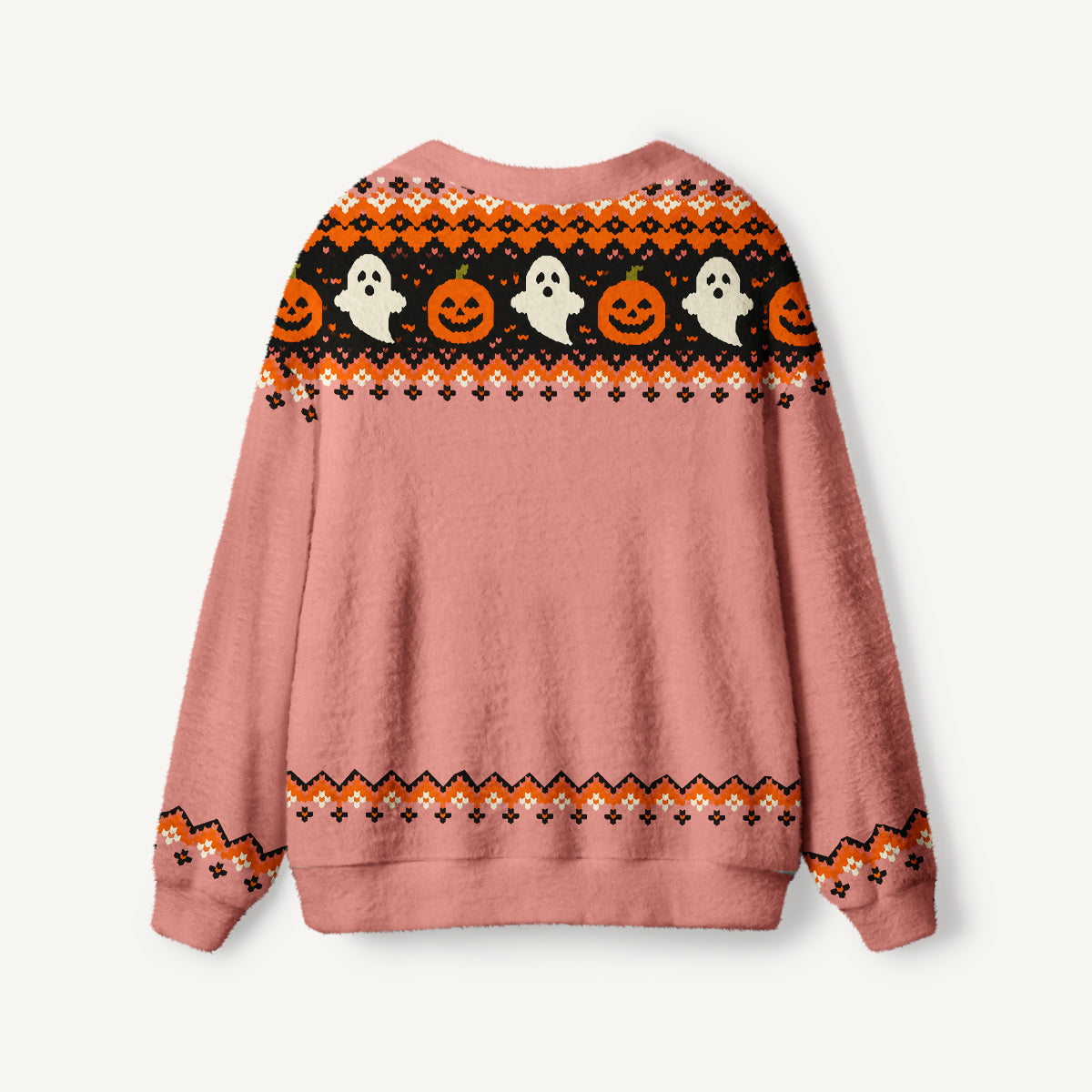 Halloween Ghost & Pumpkin Ugly Cardigan Sweaters
