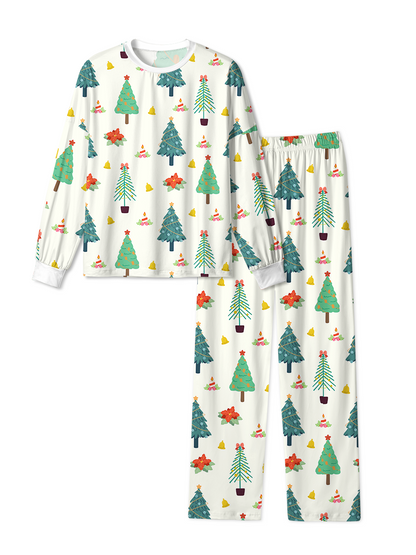 Vintage Cream Christmas Tree Bell Candle Pajamas