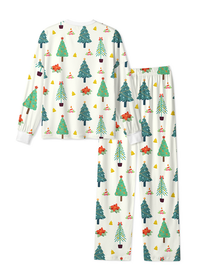 Vintage Cream Christmas Tree Bell Candle Pajamas