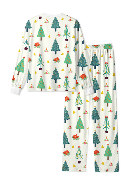 Vintage Cream Christmas Tree Bell Candle Pajamas