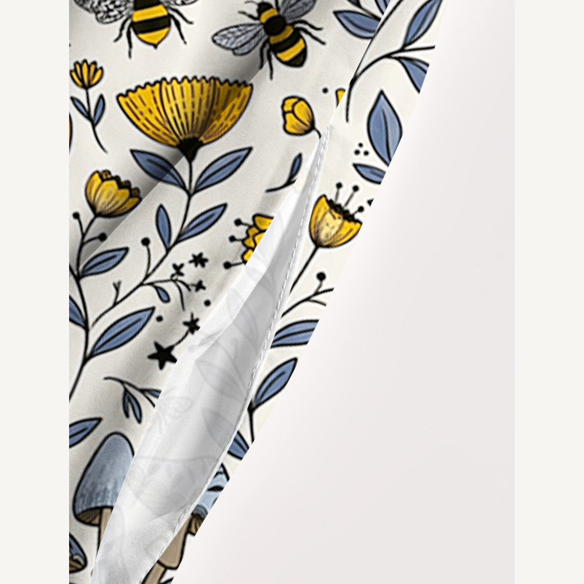 Bee Whisper Forest Printed Wide Straps Maxi Dress With Pockets