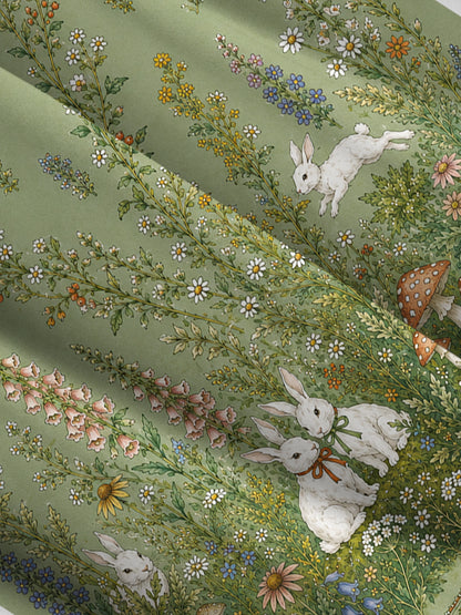 Bunny Meadow Garden Print Wide Straps Maxi Dress With Pockets