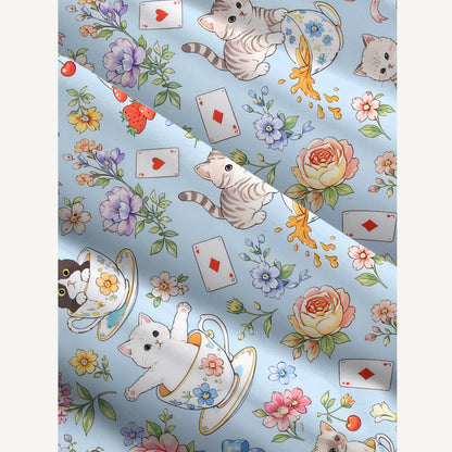 Alice Teacup Kitty Garden Print Wide Straps Maxi Dress With Pockets