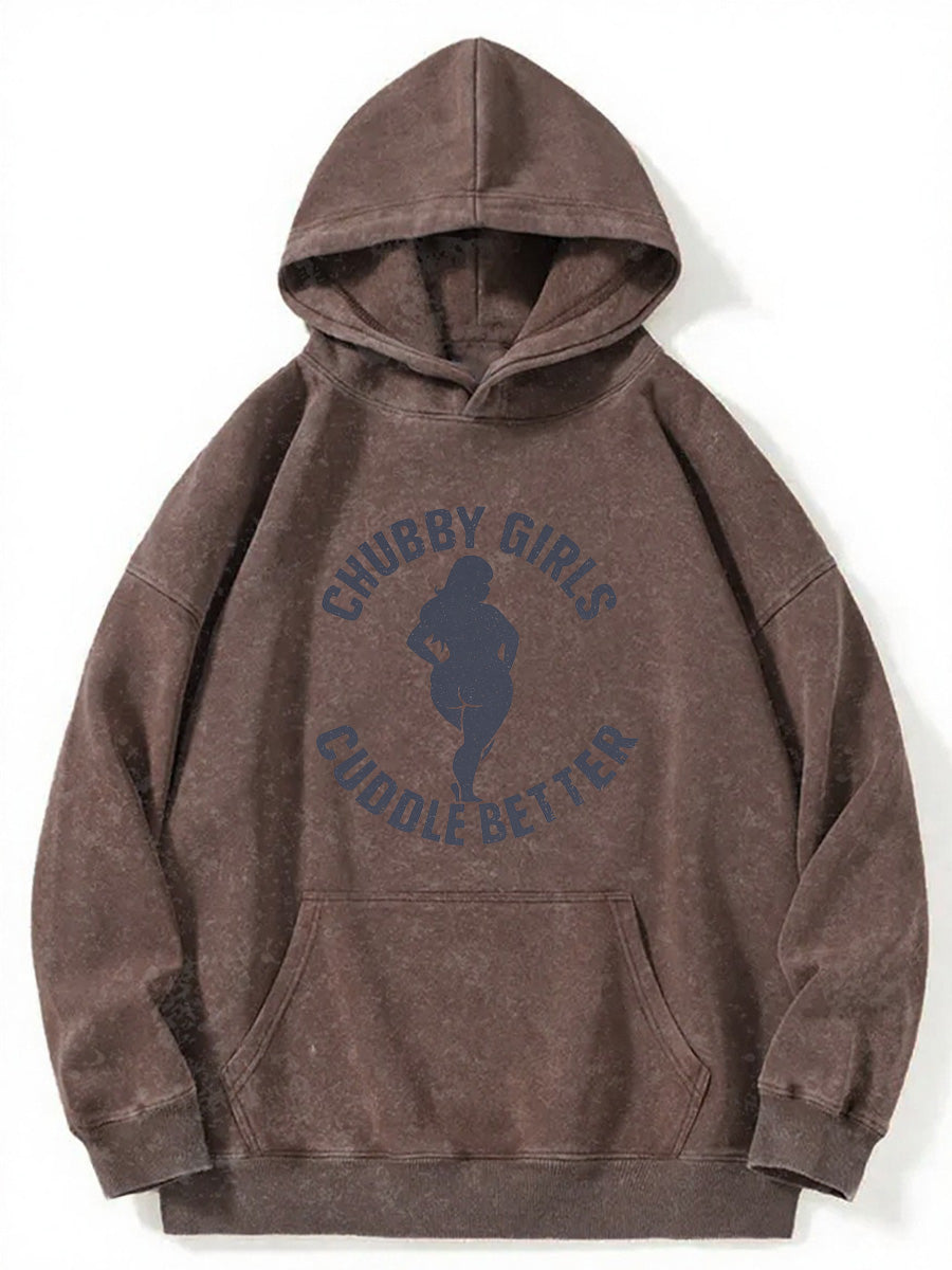 Vintage Chubby Girls Cuddle Better Washed Hoodie