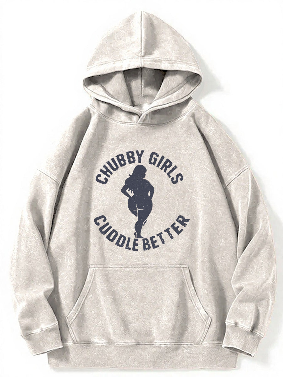 Vintage Chubby Girls Cuddle Better Washed Hoodie