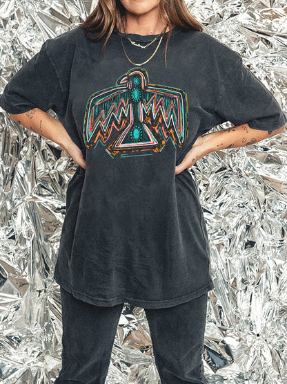 Turquoise Thunderbird Washed Tee