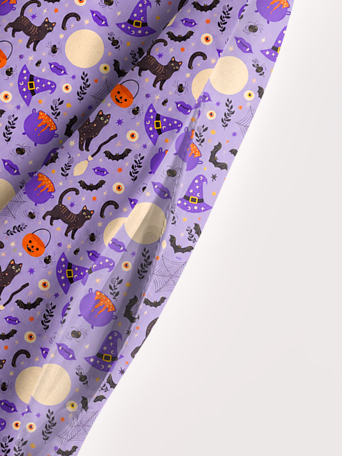 Moonlit Whiskers Print Wide Straps Maxi Dress With Pockets