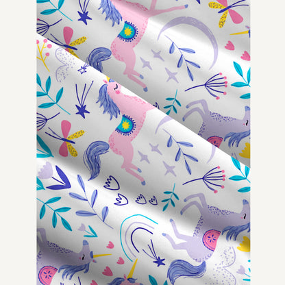 Unicorn Wonderland Print Wide Straps Maxi Dress With Pockets