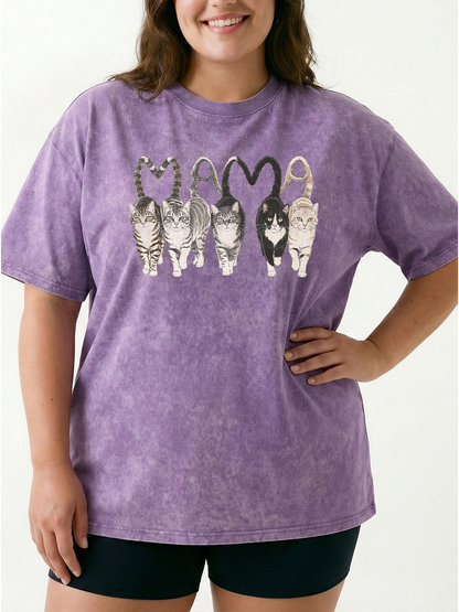 Vintage Mama Cat Washed T-Shirt