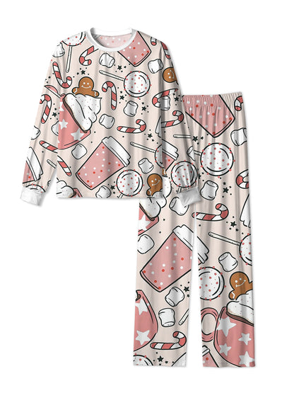Vintage Pink Christmas Coffee Pajamas