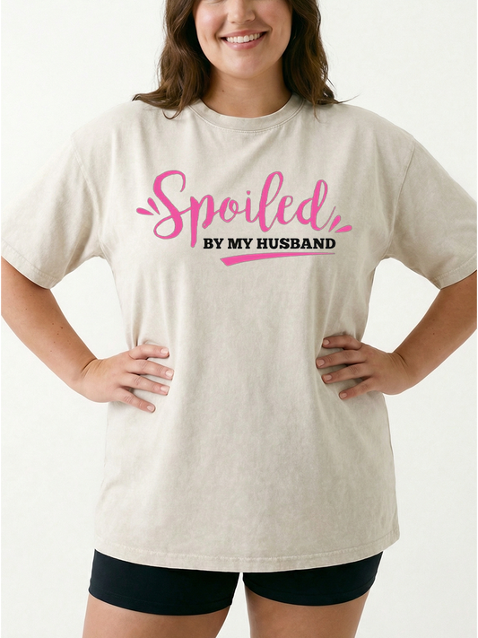 Vintage Spoiled By My Husband Washed T-Shirt