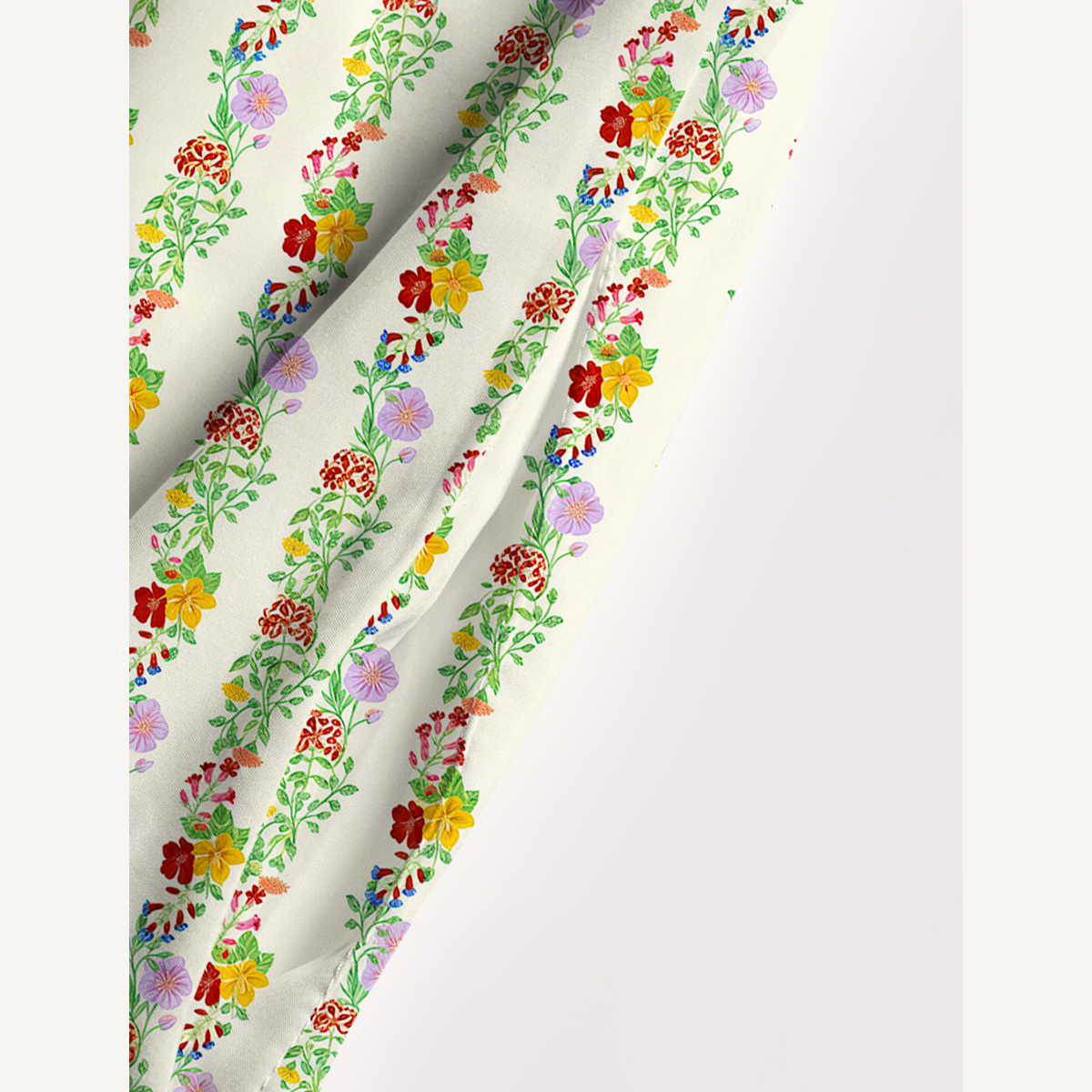 Square Neck Blossom Trail Print Wide Straps Maxi Dress With Pockets