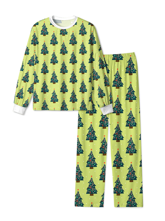 Vintage Christmas Tree Candy Cane Pajamas