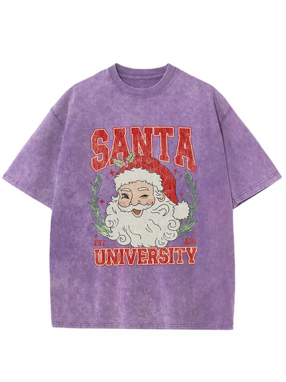 Vintage Santa University Oversize Washed T-Shirt