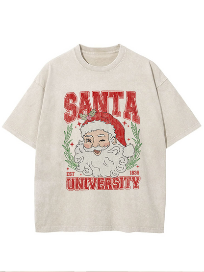 Vintage Santa University Oversize Washed T-Shirt