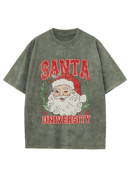 Vintage Santa University Oversize Washed T-Shirt