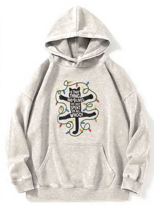Vintage Fried Cat Washed Hoodie