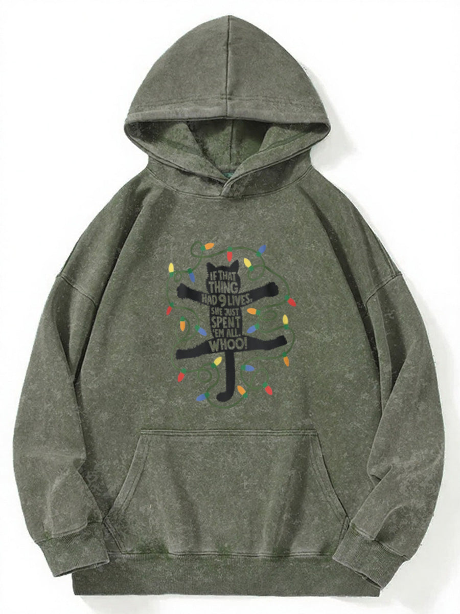 Vintage Fried Cat Washed Hoodie