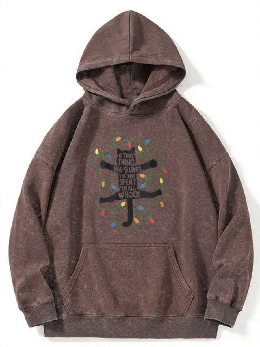 Vintage Fried Cat Washed Hoodie