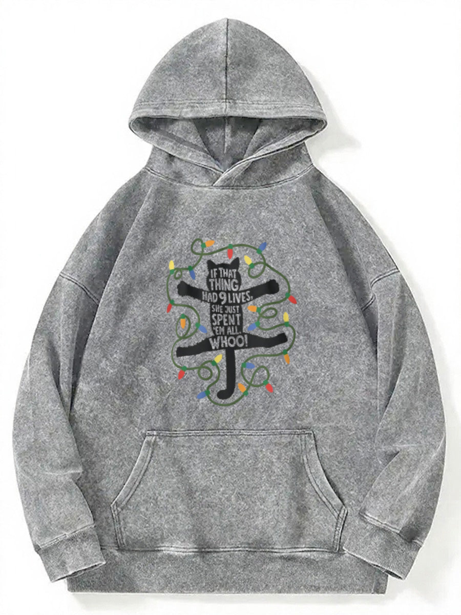 Vintage Fried Cat Washed Hoodie
