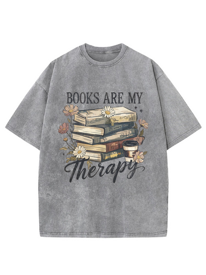 Vintage Book Lover Oversize Washed T-Shirt