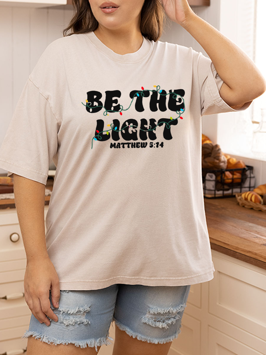 Vintage Be The Light Oversize Washed T-Shirt