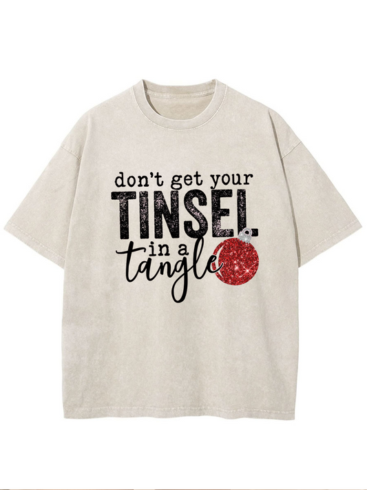 Vintage Holiday Humor Oversize Washed T-Shirt