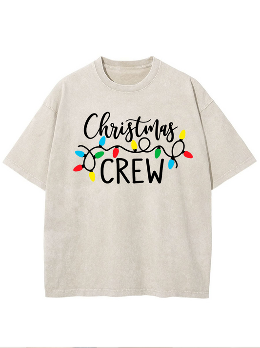 Vintage Christmas Crew Oversize Washed T-Shirt