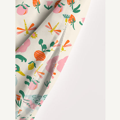 Cottage Garden Print Wide Straps Maxi Dress With Pockets