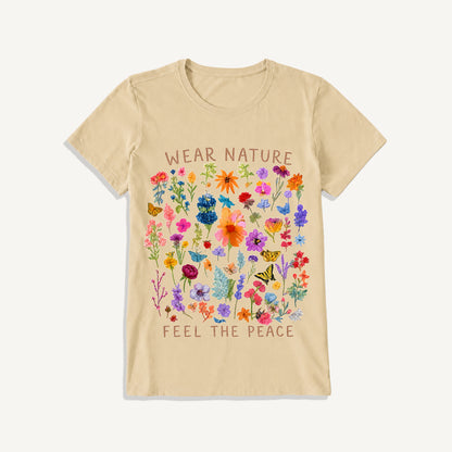 Pressed Wildflower Collection Print Crew Neck Cotton Tee