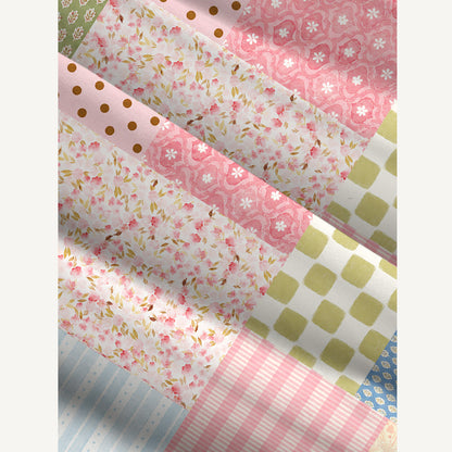 Sweet Farm Patchwork Print Wide Straps Maxi Dress With Pockets