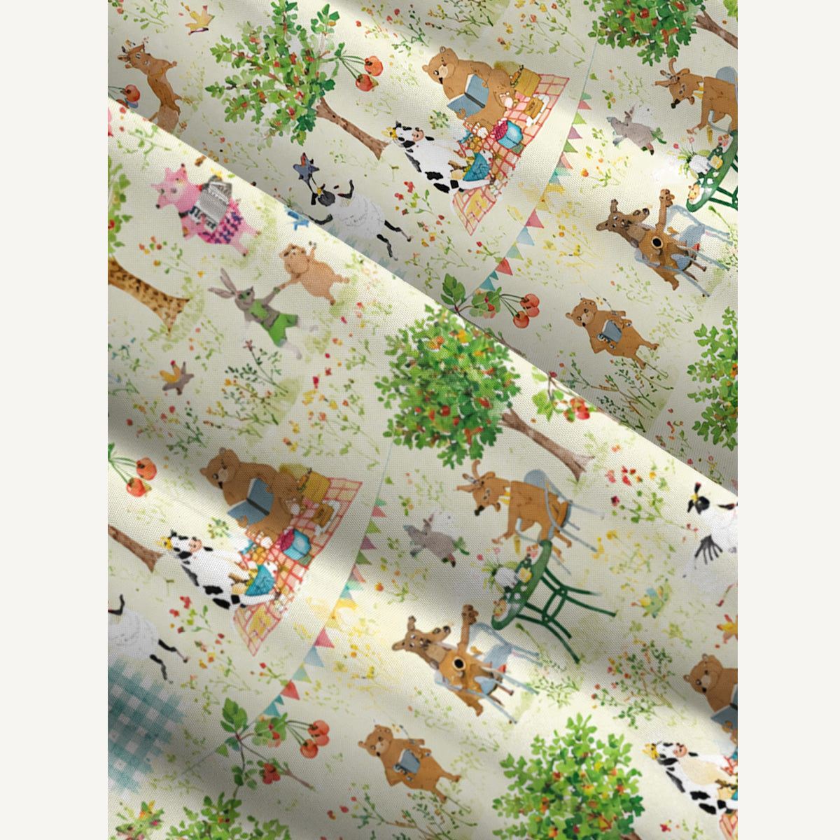 Animals Garden Party Print Wide Straps Maxi Dress With Pockets