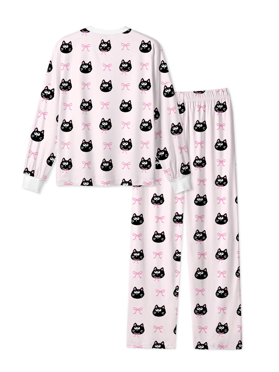 Vintage Cute Cat Faces Pajamas