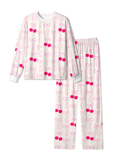 Vintage Pink Cherry Pajamas
