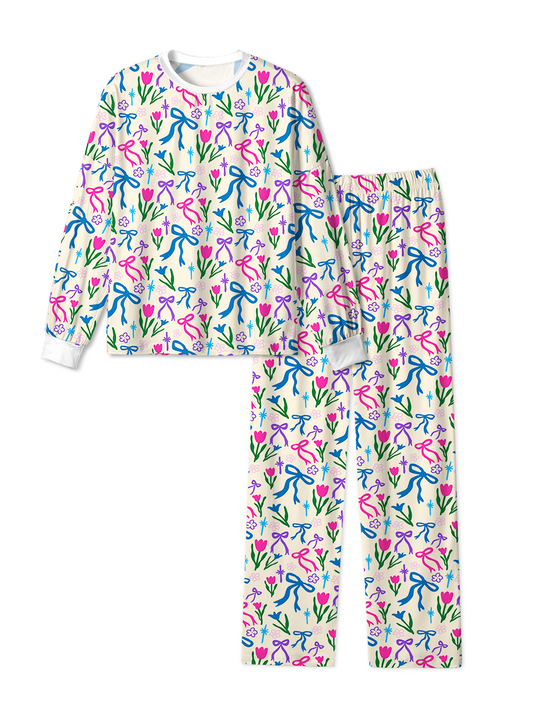 Vintage Colorful Bow Pajamas