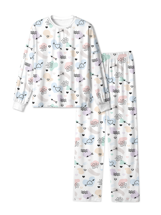 Vintage Colorful Hearts Pajamas