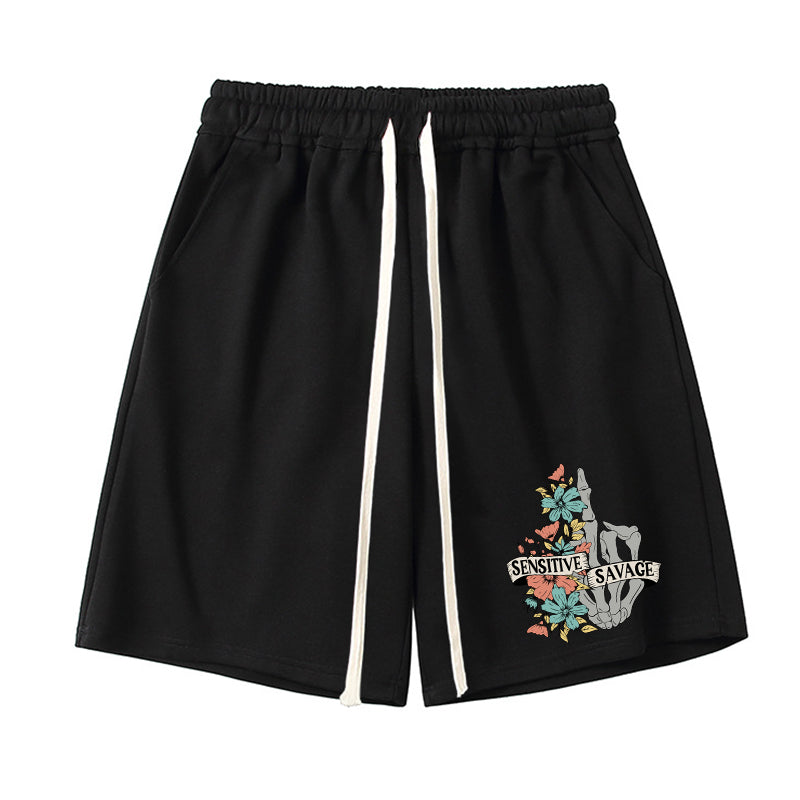 Vintage Sensitive Savage Unisex Shorts