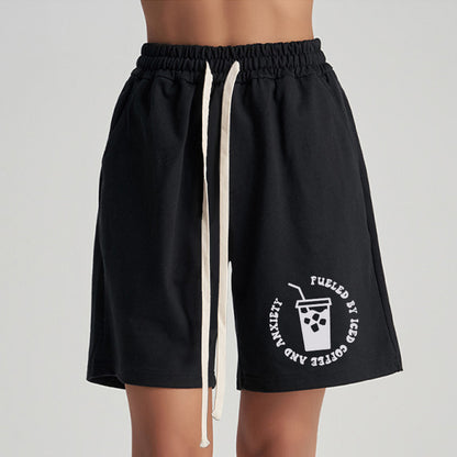 Vintage Coffee And Anxiety Unisex Shorts