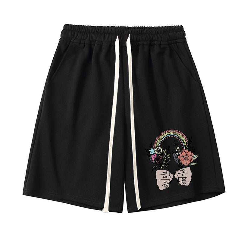 Vintage Girl Power Unisex Shorts