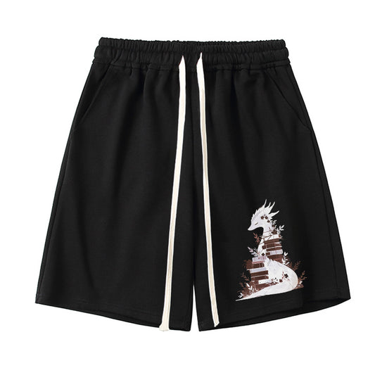 Vintage Book Dragon Fantasy Reader Unisex Shorts