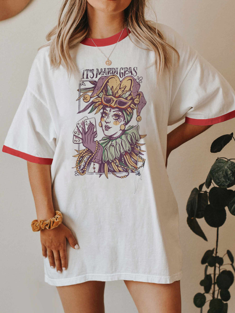 Retro Mardi Ringer Tee
